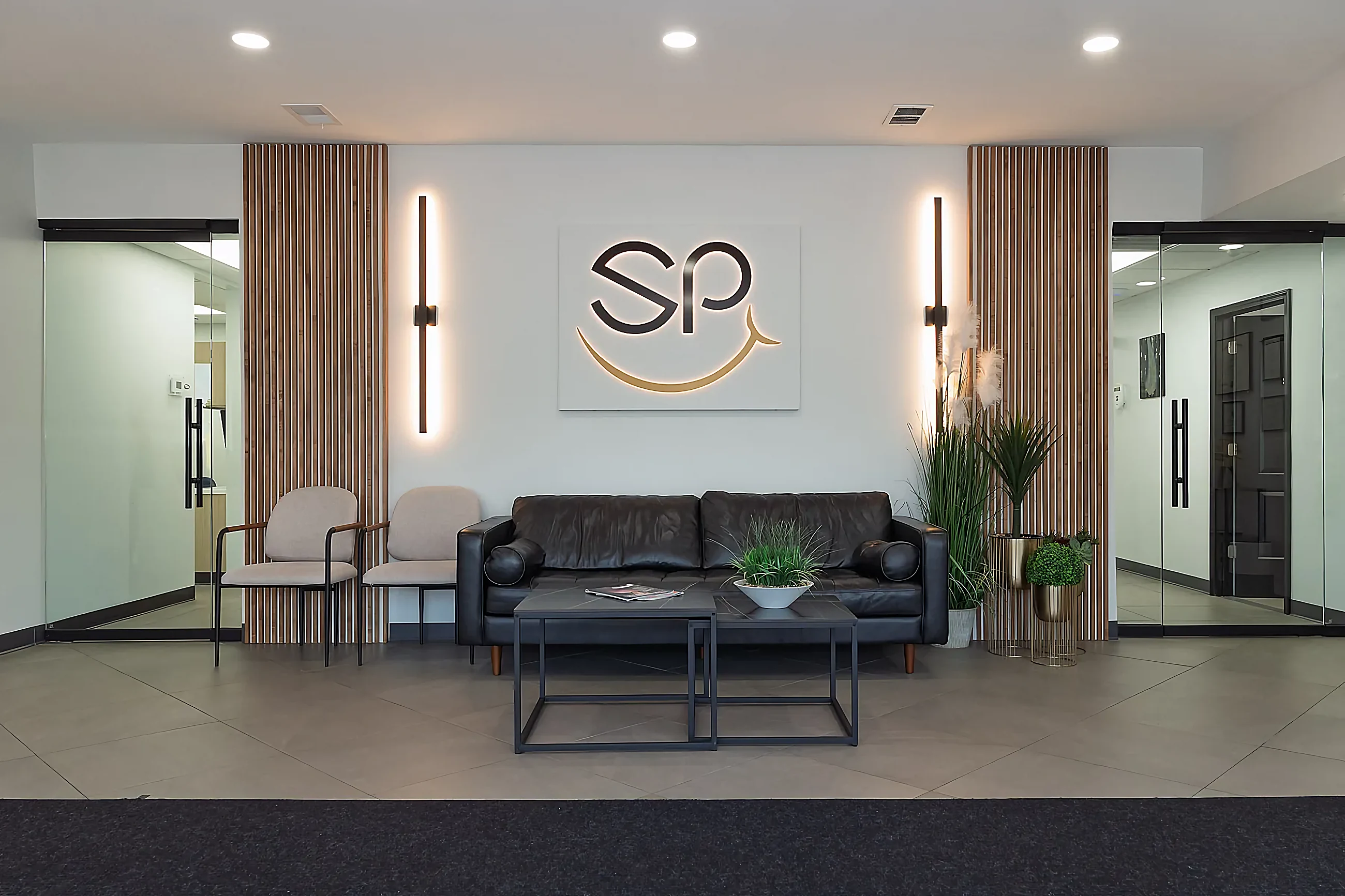 The reception area at SmilePro Dental in Dearborn Heights